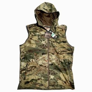 Under Armour Men's Rut Fleece Vest Hoodie Forest Camo 1356288-988